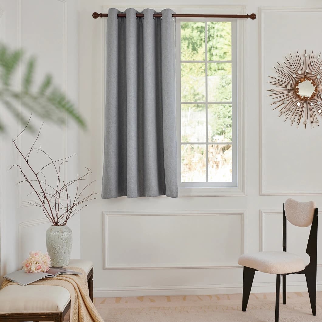 Curtain Club Blackout Grommet Curtains 52x63 Silver (1 pair)