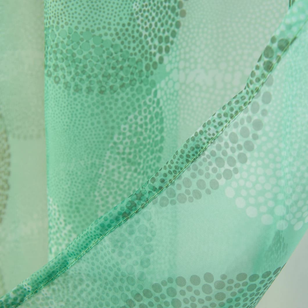 Voile Sheer Rod Pocket Kitchen Curtains 52x63 Green (4 Panels)
