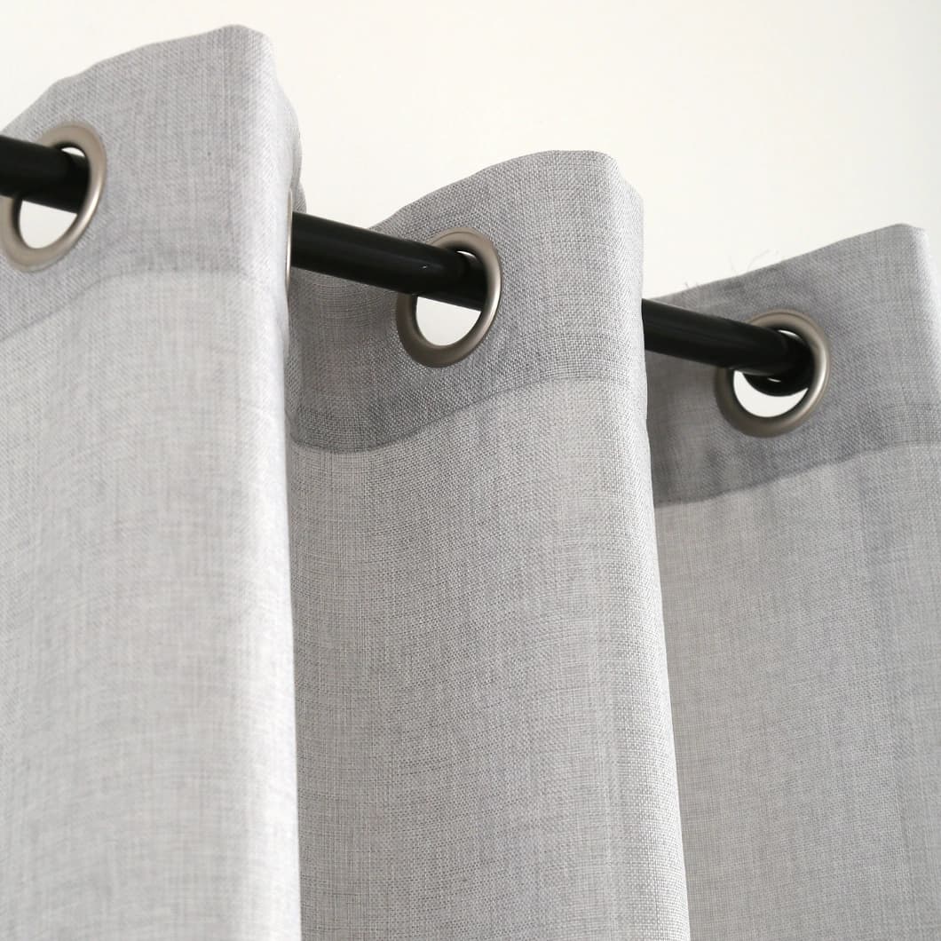 Solid Decorative Grommet Curtains 34x84 Silver (4 Panels )