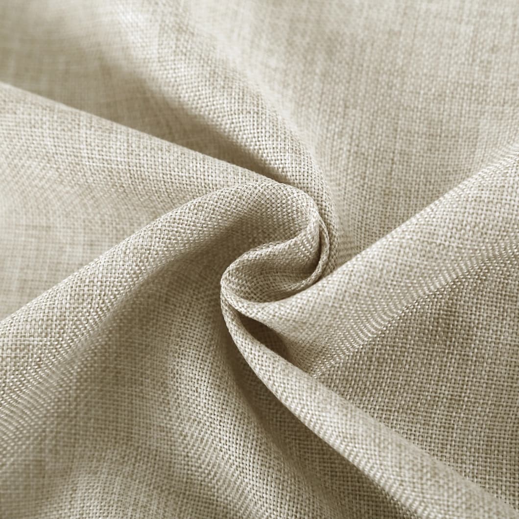 Solid Decorative Grommet Curtains 34x84 Inch Beige (4 Panels)