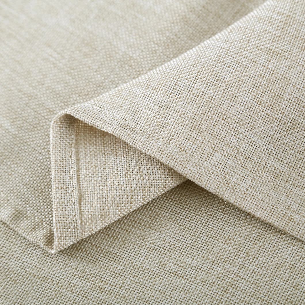 Solid Decorative Grommet Curtains 34x84 Inch Beige (4 Panels)