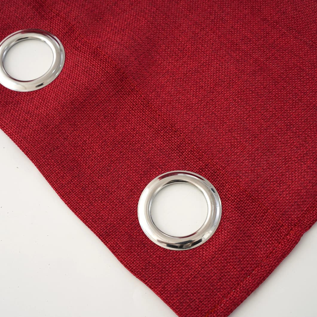 Solid Decorative Grommet Curtains 34x84 Inch – Burgundy 4 Panels