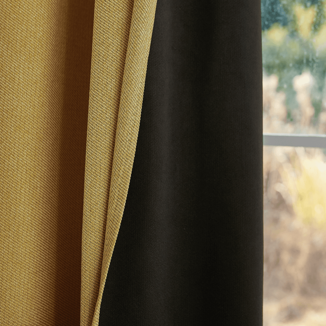 Blackout Grommet Curtains 52x95 Gold (1 Pair)