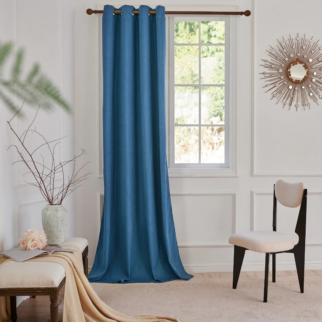 Blackout Grommet Curtain 52x95 Navy (1 Pair)