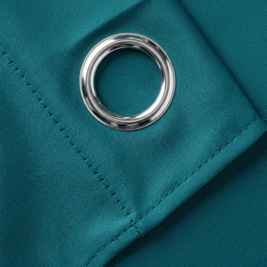 Curtain Club Solid Blackout Grommet Curtains 52x84 Teal (1 Pair)