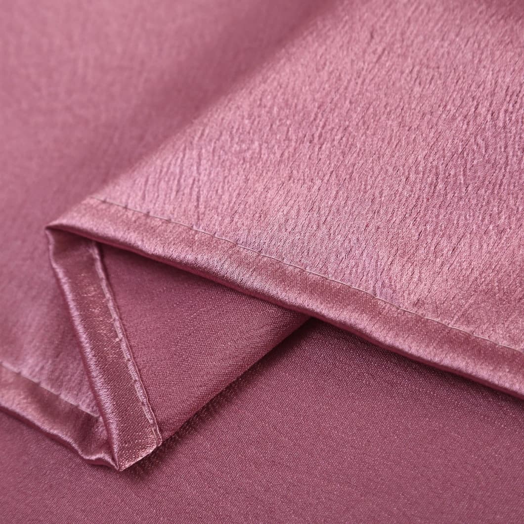 Heavy Crushed Sateen Rod Pocket Curtain 52x90 Dusty Rose (1 Pair)