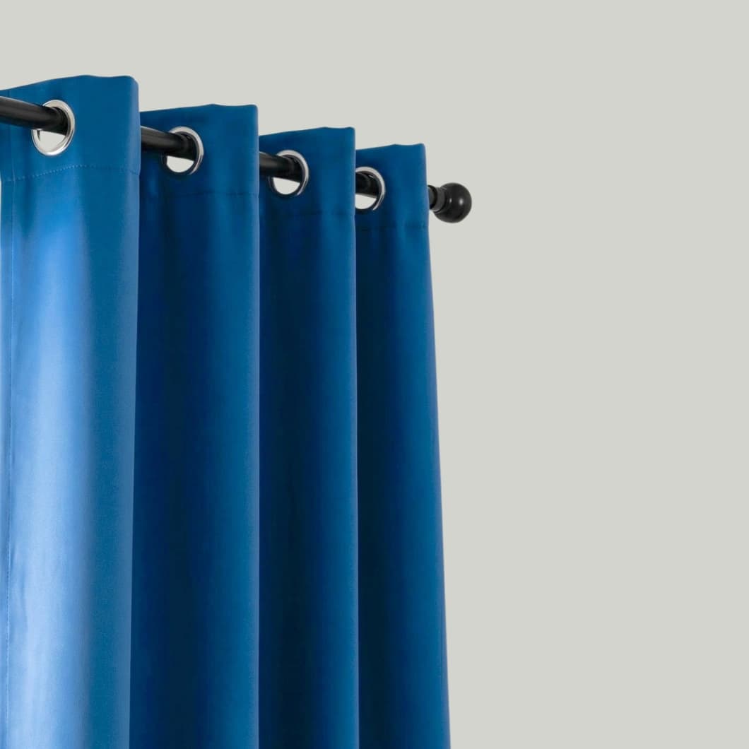 Curtain Club Solid Blackout Grommet Curtains 52x84 Royal Blue (1 Pair)