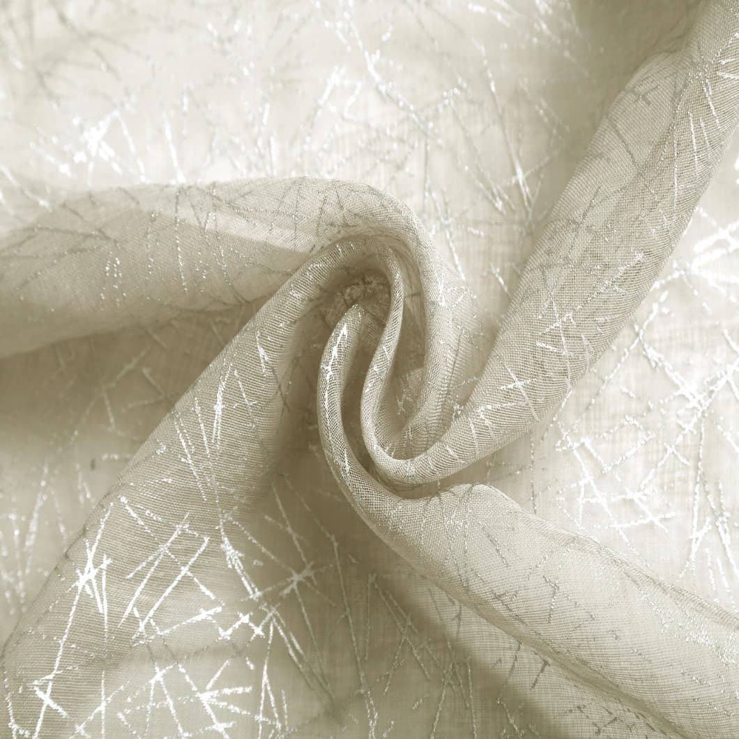 Curtain Club Sheer Rod Pocket Chiffon Curtains 52x84 Beige (4 Panels)