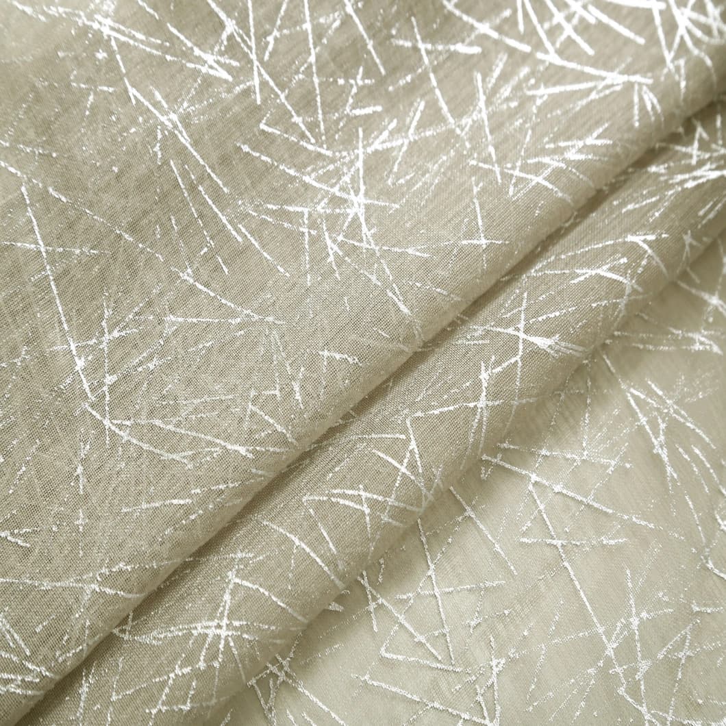 Curtain Club Sheer Rod Pocket Chiffon Curtains 52x84 Beige (4 Panels)