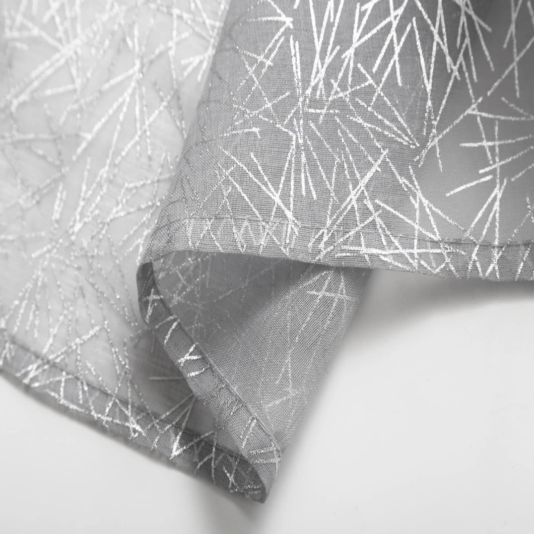 Curtain Club Sheer Rod Pocket Chiffon Curtains 52x84 Silver (4 Panels)