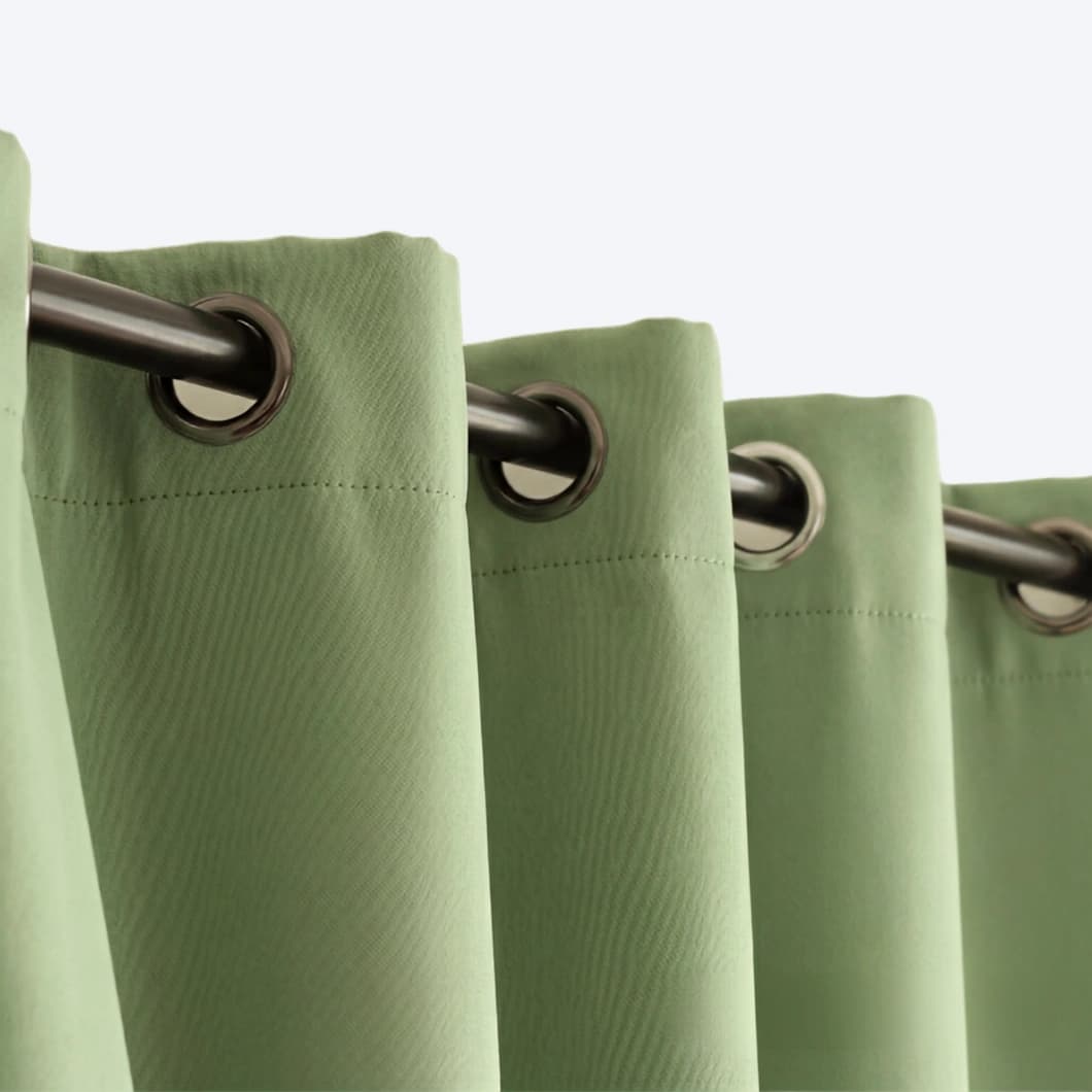 Curtain Club Solid Blackout Grommet Curtains 52x84 Sage (1 Pair)