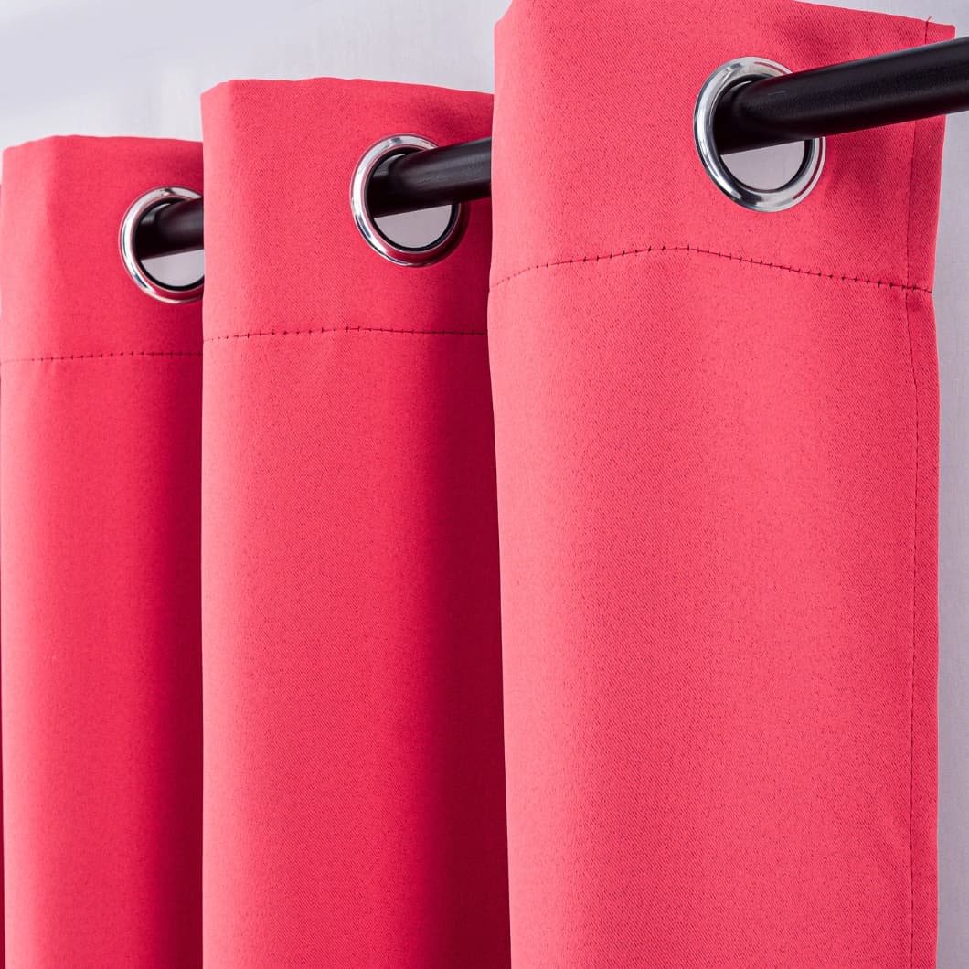 Solid Blackout Grommet Curtains 52x95 Coral (4 Panels)