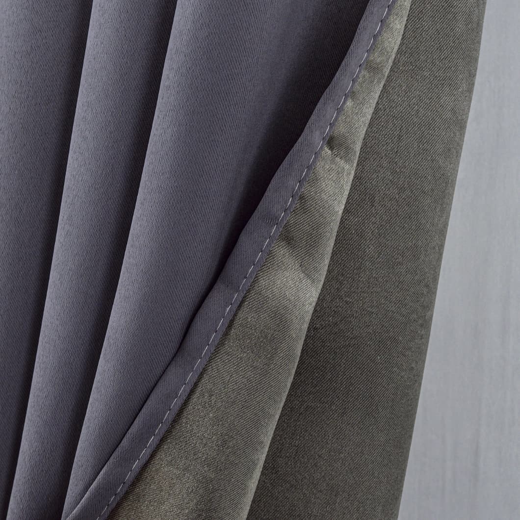 Solid Blackout Grommet Curtains 52x95 Charcoal (4 Panels)