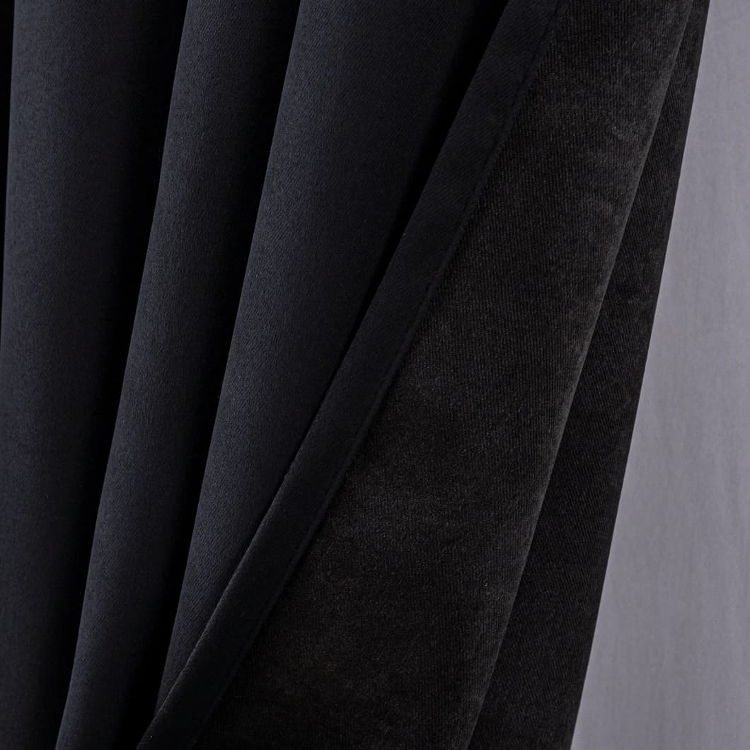 Solid Blackout Grommet Curtains 52x95 Black (4 Panels)