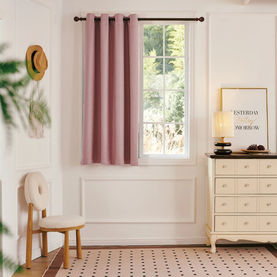 Curtain Club Blackout Grommet Curtains 52x63 Blush (1 pair)