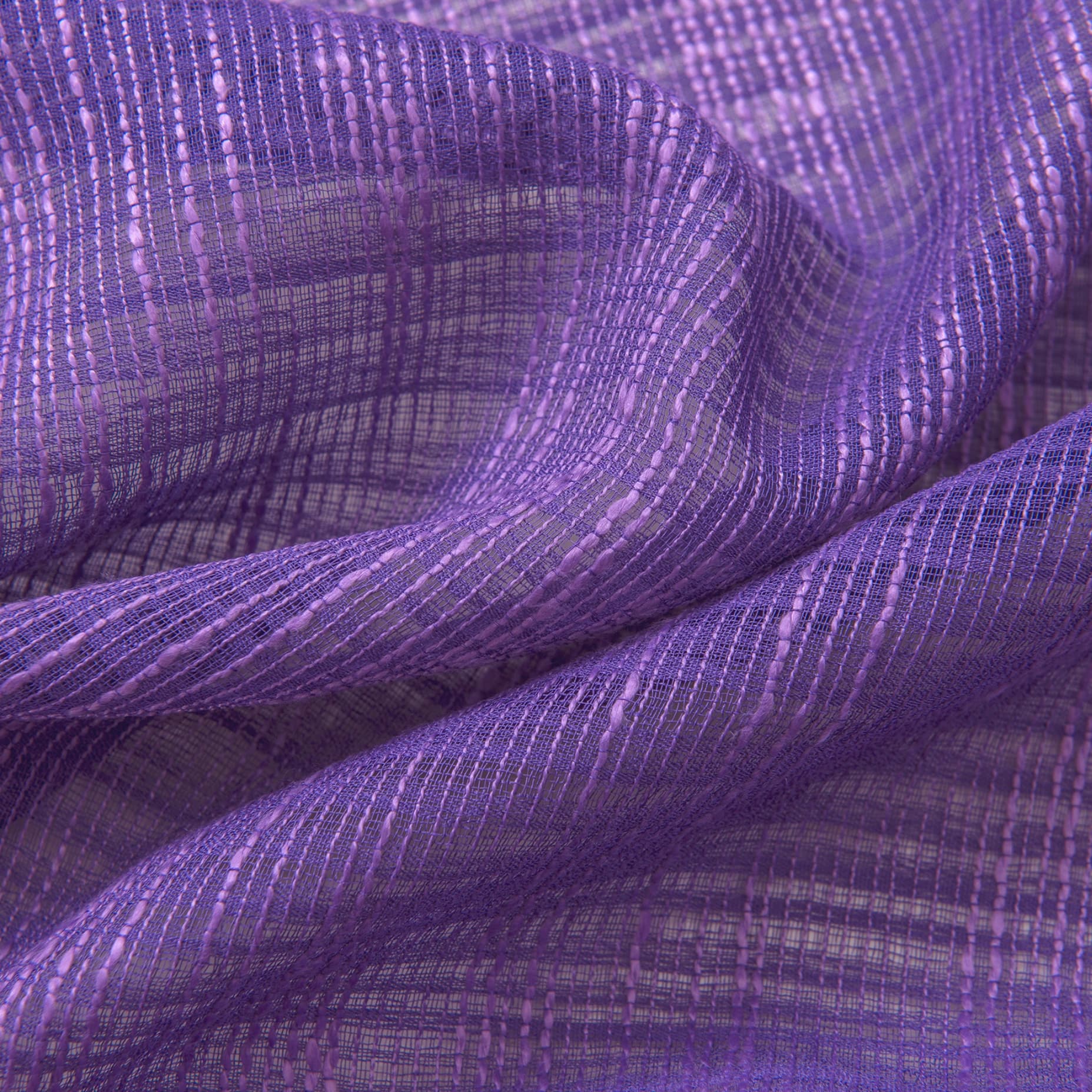 Bohemian Bamboo Gauze Semi Sheer Curtains 52x95 Grommet Violet (1 pair)