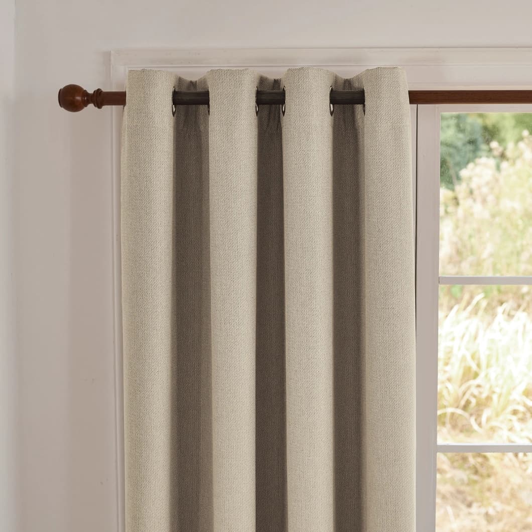 Curtain Club Blackout Grommet Curtains 52x63 Linen (1 pair)
